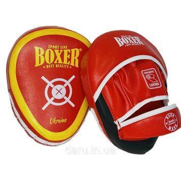 Боксерські лапи ергономічні шкірвініл Boxer Sport Line 2508735671 фото