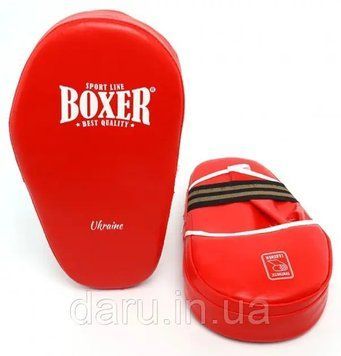 Лапи кікбоксерські прямі подовжені шкірвініл Boxer Sport Line 2716719658 фото