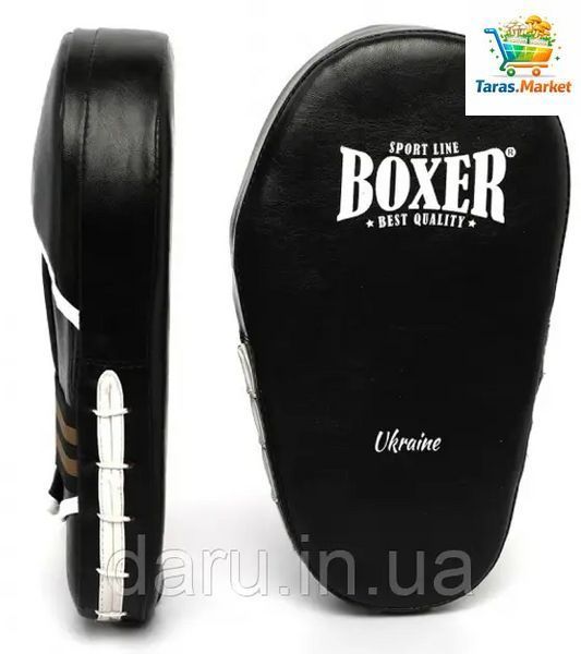 Лапи кікбоксерські прямі подовжені шкірвініл Boxer Sport Line 2716719658 фото