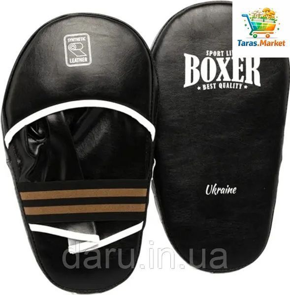 Лапи кікбоксерські прямі подовжені шкірвініл Boxer Sport Line 2716719658 фото