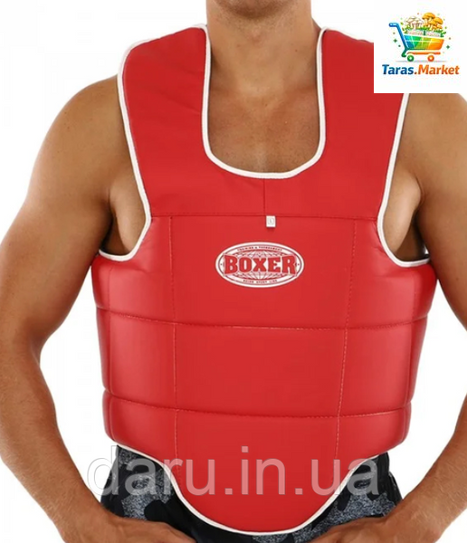Боксерський жилет Boxer захист корпусу двосторонній розмір M шкірвініл 2452083579 фото