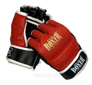 Рукавички для змішаних видів єдиноборств ММА "NEW" BOXER Sport Line Шкірвініл XL ( чорні, сині, червоні) 2453887155 фото