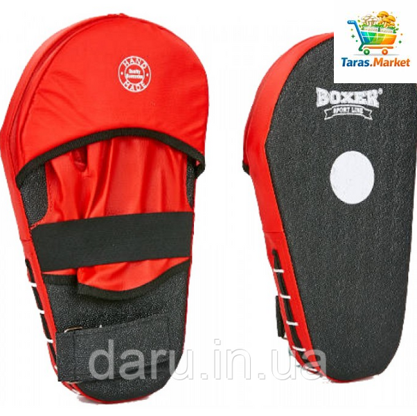 Лапи кікбоксерські прямі подовжені кирза Boxer Sport Line 1323973791 фото