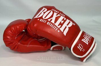 Боксерські рукавички 10 oz ШКІРА Boxer 3 кольори Boxer Sport Line 1544663942 фото